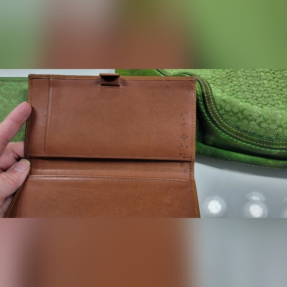 Green canvas & suede Signature Coach Bag & Wallet - Picture 12 of 12